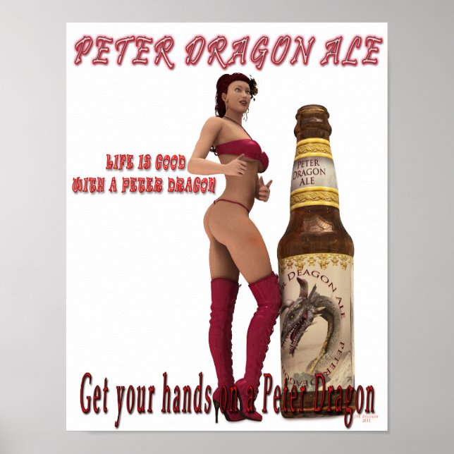 Peter Dragon Ale Leben ist gut Poster (Vorne)