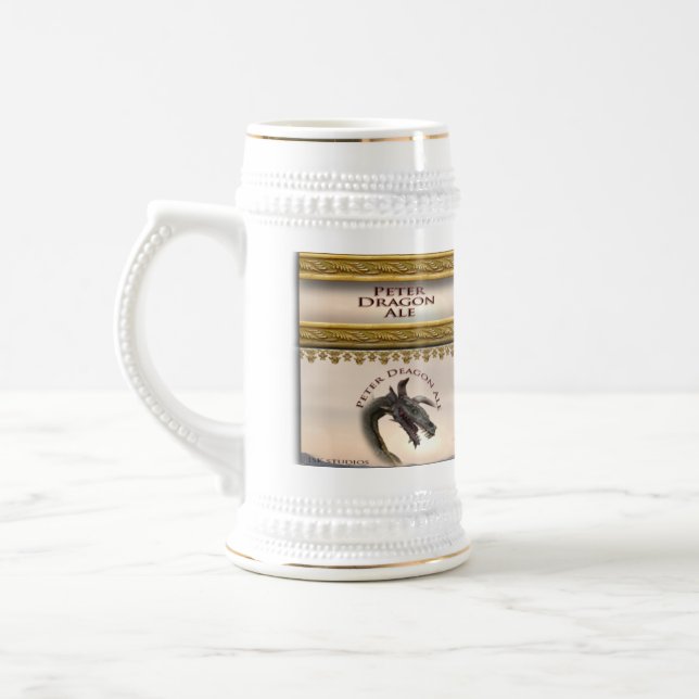 Peter Dragon Ale Stein Bierglas (Links)