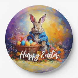 Peter Easter Bunny mit Ostereier Happy Osterfeier Pappteller