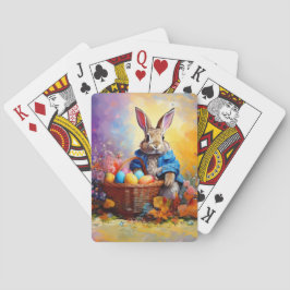 Peter Easter Bunny mit Ostereier Happy Osterfeier Spielkarten