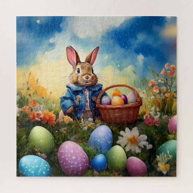 Peter Easter Bunny mit Ostereiern (Vertikal)