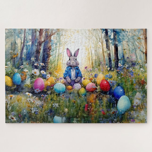 Peter Easter Bunny mit Ostereiern (Horizontal)