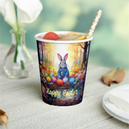 Peter Easter Bunny mit Ostereiern Pappbecher