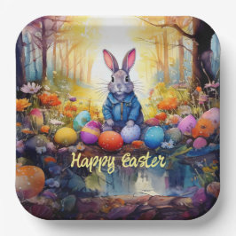Peter Easter Bunny mit Ostereiern Pappteller