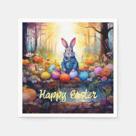 Peter Easter Bunny mit Ostereiern Serviette