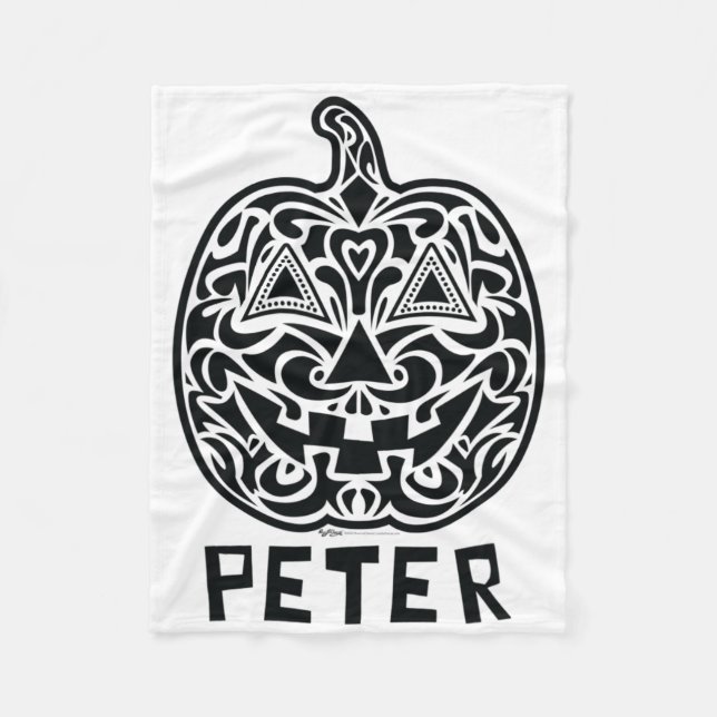 Peter Halloween Sugar Skull Design Fleecedecke (Vorderseite)
