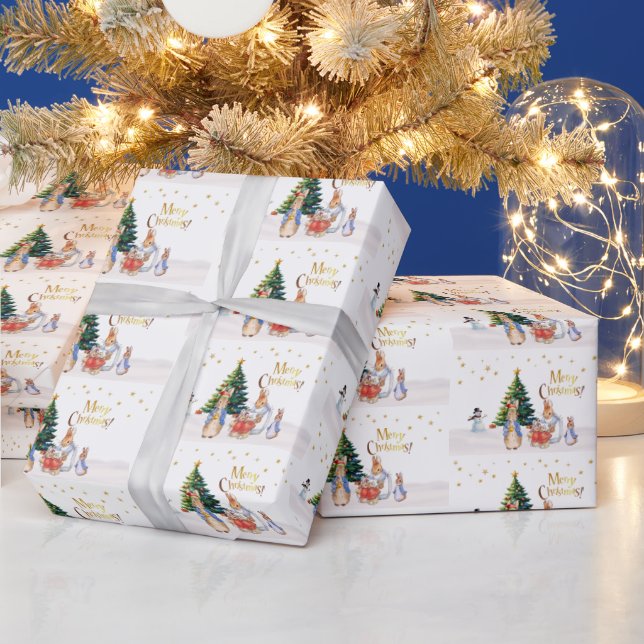 Peter Josephine Bunny Frohe Weihnachten Geschenkpapier (Feiertage)