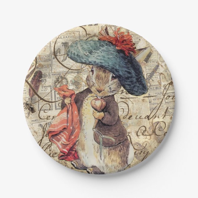 Peter Kaninchen, Benjamin-Bunny-Papier-Teller Pappteller (Vorderseite)