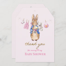 Peter le lapin avec lapin rose merci