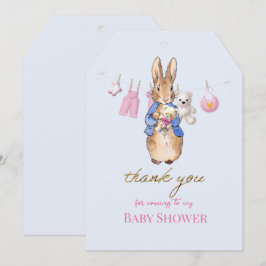 Peter le lapin avec lapin rose merci