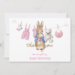 Peter le lapin avec lapin rose merci