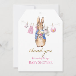 Peter le lapin avec lapin rose merci