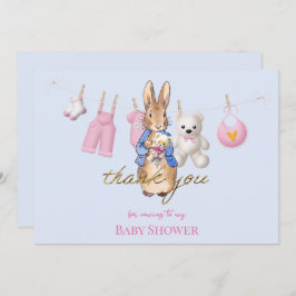 Peter le lapin avec lapin rose merci