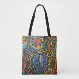 "peter max art style"-Blume und Vasensack Tasche