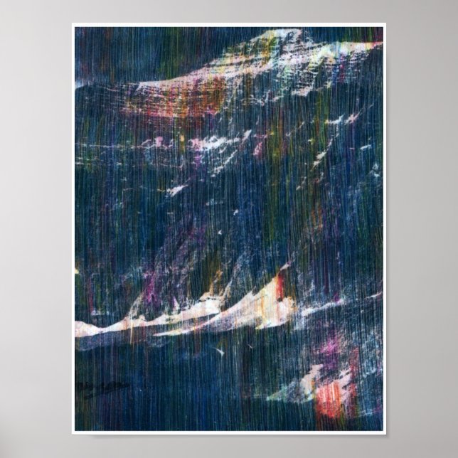 Peter Max Stil Glacier Nationalpark Montana Poster (Vorne)