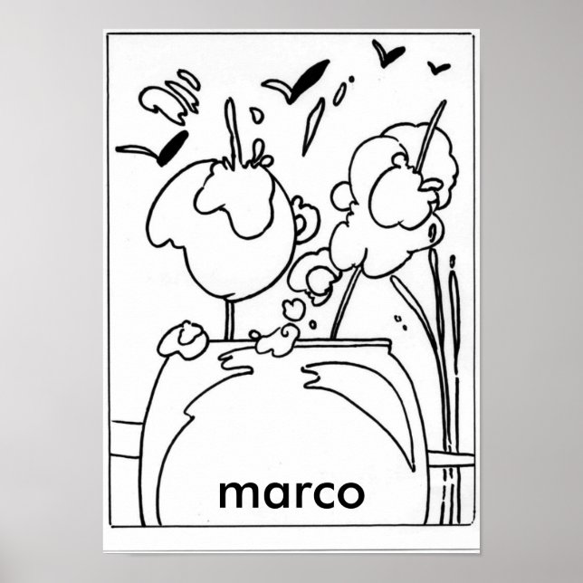 Peter Max Stil Original signiert zeichnen Poster (Vorne)