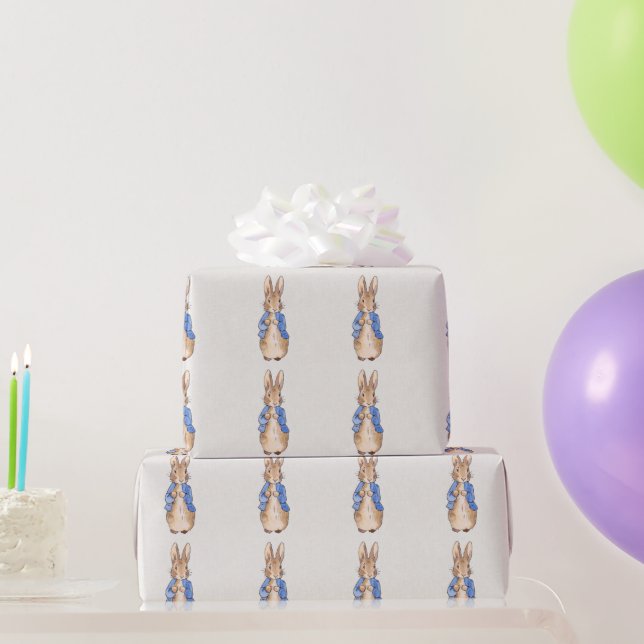 Peter mit grauem Linenhintergrund Geschenkpapier (Partygeschenke)