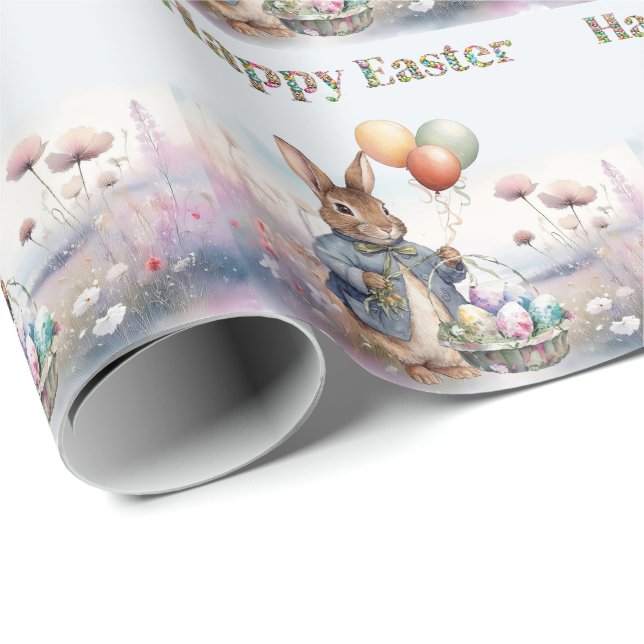 Peter mit Osterkorb Happy Oaster Geschenkpapier (Rolleneckpunkt)