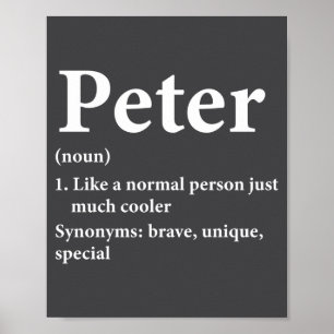 Peter Namensdefinition lustig D Poster