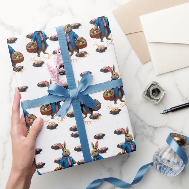 Peter Oaster Bunny mit Ostereier-Körbchen Geschenkpapier (Schenken)