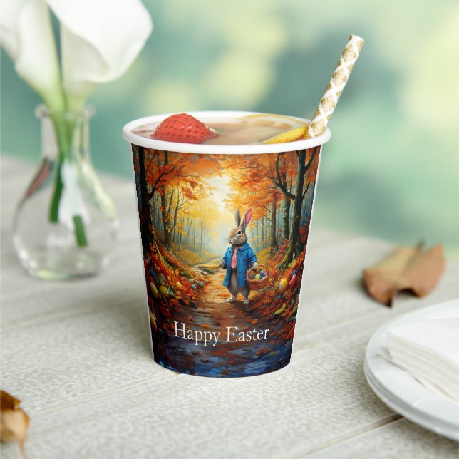 Peter Oaster Bunny mit Ostereier-Körbchen Pappbecher (In Situ)