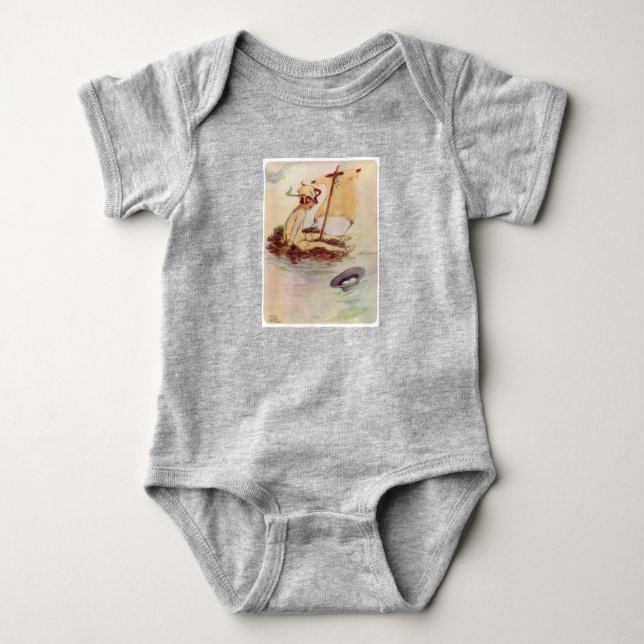 Peter Pan auf Nest-Floss Baby Strampler (Vorderseite)