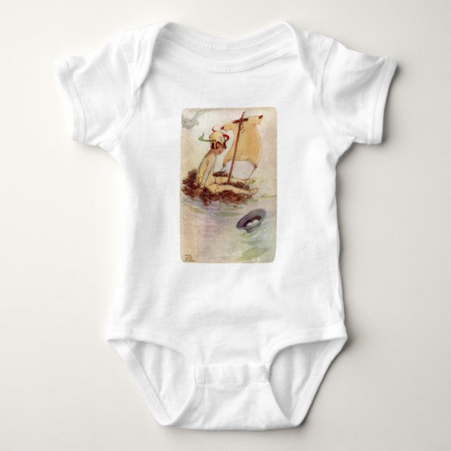 Peter Pan auf Nest-Floss Baby Strampler (Vorderseite)