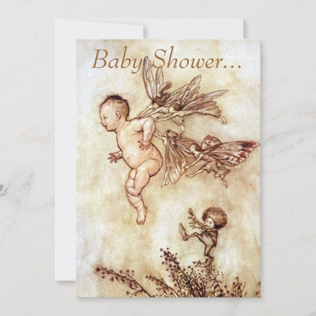 Peter Pan comme bébé de vol - invitation de baby (Devant)