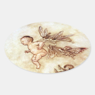 Peter Pan Flying Baby mit Fairies Sticker