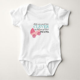 Peter Pan Pink Pram Zitat für Mädchen Babys Baby Strampler