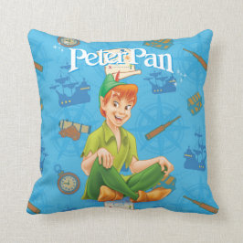 Peter Pan sitzt unten Kissen