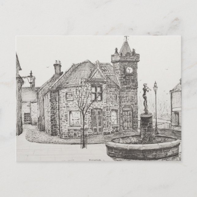 Peter Pan Statue Kirriemuir Scotland 2007 Postkarte (Vorderseite)