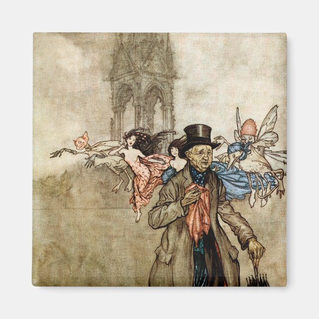 Peter Pan von Arthur Rackham Magnet (Vorne)