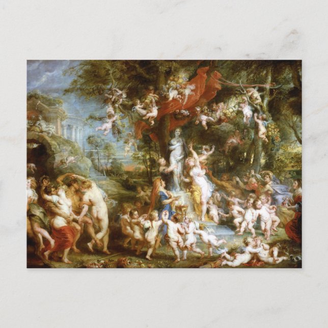 Peter Paul Rubens Das Fest der Venus Postkarte (Vorderseite)