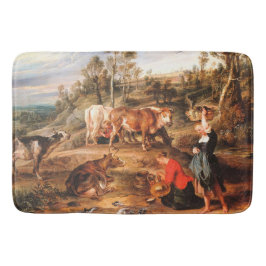 Peter Paul Rubens Milkmaids mit Rindern in einem L Badematte