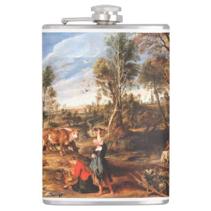 Peter Paul Rubens Milkmaids mit Rindern in einem L Flachmann