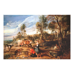 Peter Paul Rubens Milkmaids mit Rindern in einem L Fotodruck