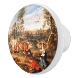 Peter Paul Rubens Milkmaids mit Rindern in einem L Keramikknauf