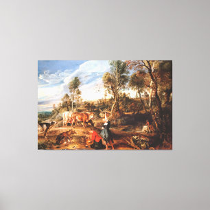Peter Paul Rubens Milkmaids mit Rindern in einem L Leinwanddruck