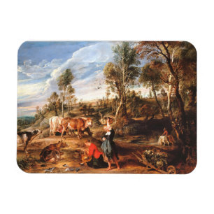 Peter Paul Rubens Milkmaids mit Rindern in einem L Magnet