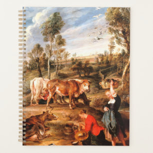 Peter Paul Rubens Milkmaids mit Rindern in einem L Planer