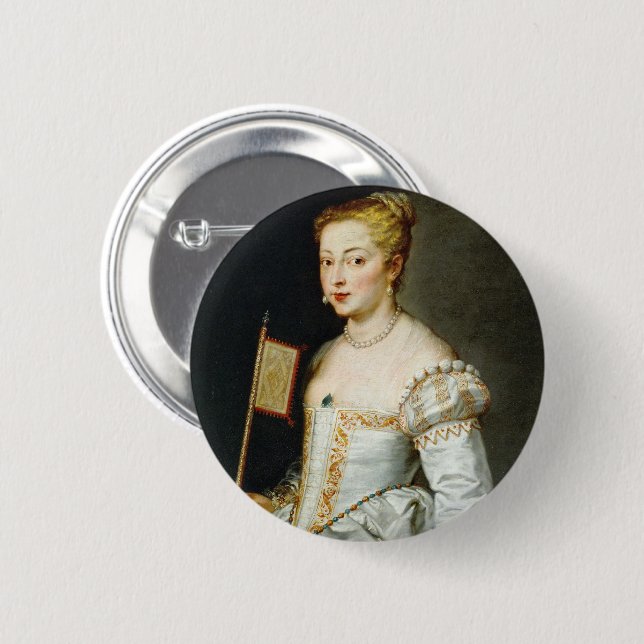Peter Paul Rubens Porträt einer Dame Button (Vorne & Hinten)