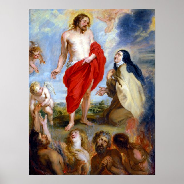 Peter Paul Rubens Saint Teresa Ávila Interceding Poster (Vorne)