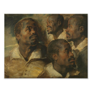 Peter Paul Rubens - Vier Studien eines Leiters Fotodruck