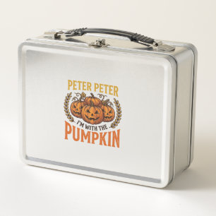 Peter Peter Kürbis Vintage Halloween-Shirt-Design Metall Brotdose