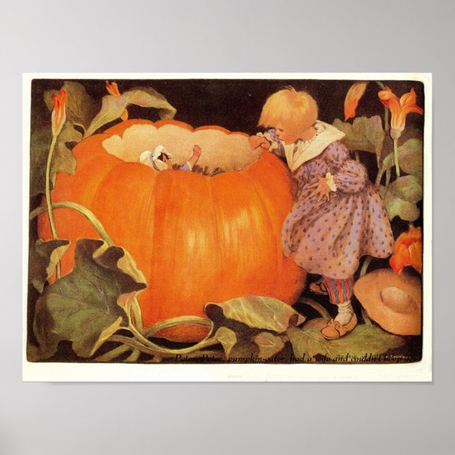 Peter, Peter, Pumpkin-Eater Kinderzimmer Rhyme Pri Poster (Vorne)