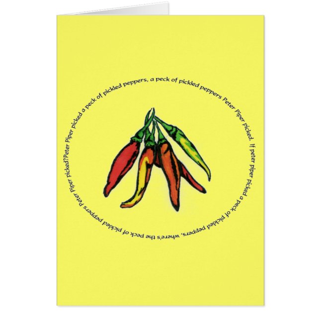 Peter-Pfeifer wählte einen Peck in Essig (Vorne)