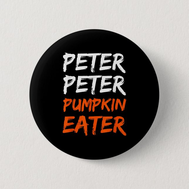 Peter Pumpkin Costume Eater Halloween Button (Vorderseite)