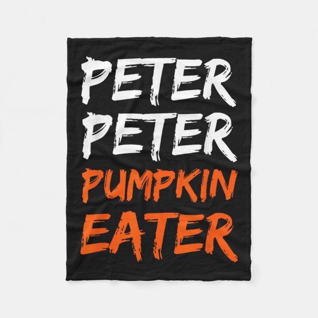 Peter Pumpkin Costume Eater Halloween Fleecedecke (Vorderseite)