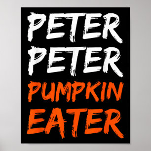 Peter Pumpkin Costume Eater Halloween Poster